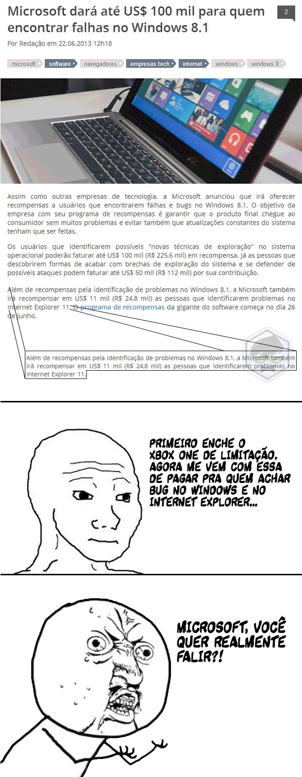 Microsoft quer falir