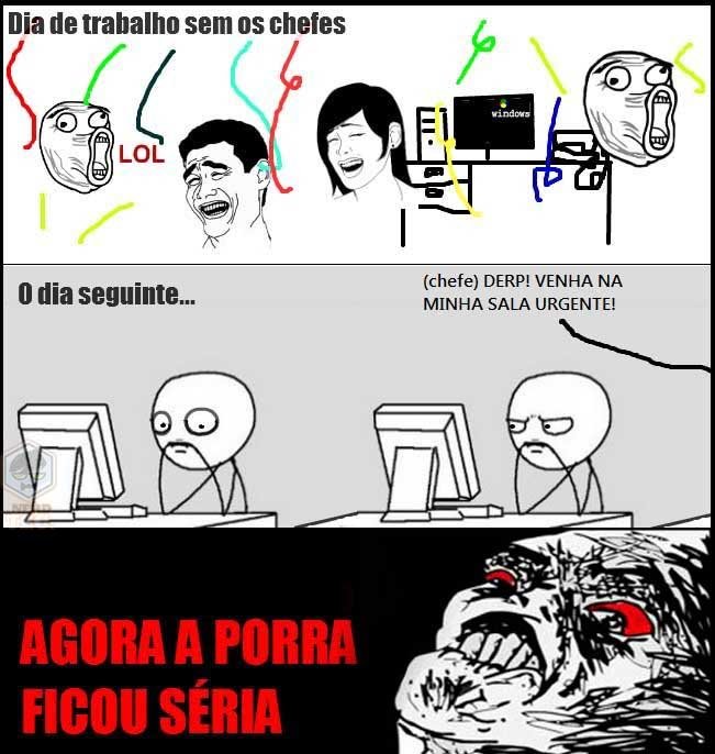 DIA DE TRABALHO SEM O CHEFE