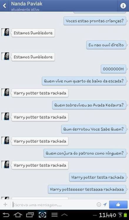 HARRY POTTER TESTA RACHADA
